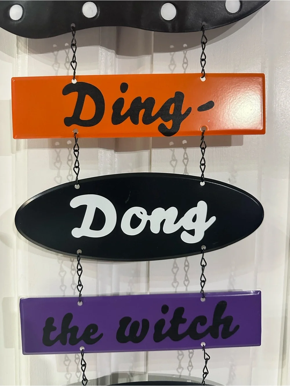 Halloween Witch Hat Wall Hanging - Metal